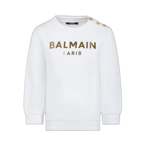 Logo Printed Button-Detailed Sweatshirt