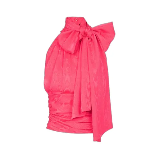 Sleeveless Top With Draped Collar