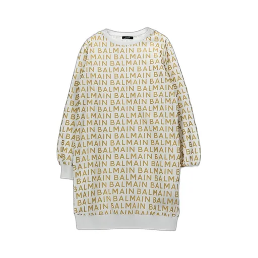 Logo-Printed Crewneck Sweatshirt Dress