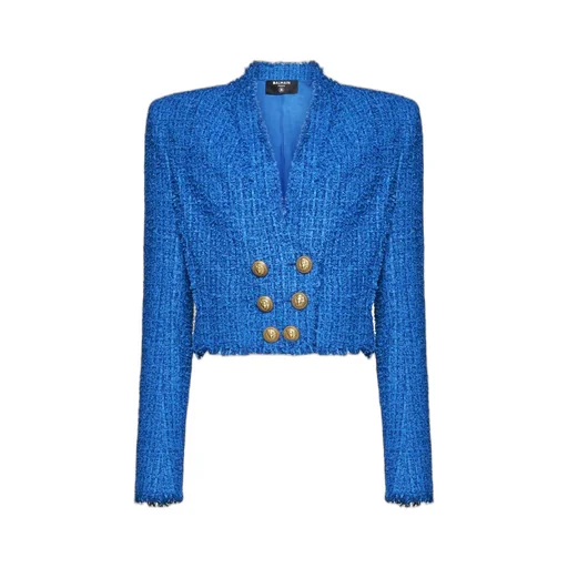 Double-Breasted Cropped Jacket