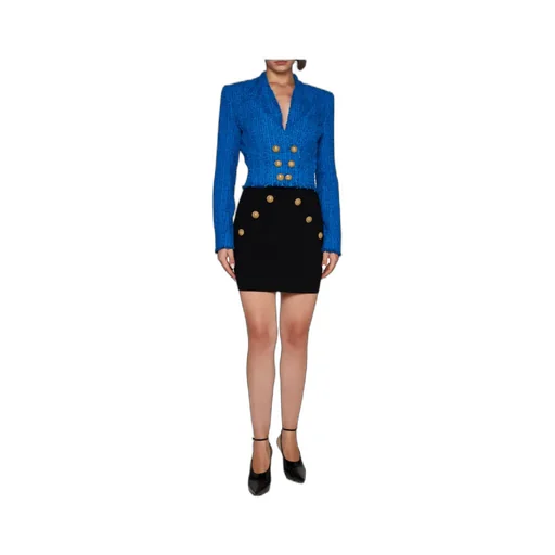 Double-Breasted Cropped Jacket