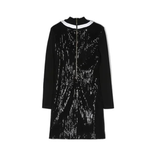 High-Neck Sequinned Dress