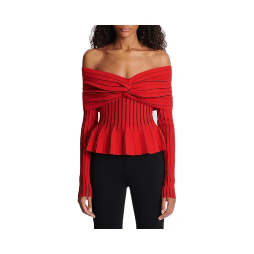 Knotted Off-The-Shoulder Top