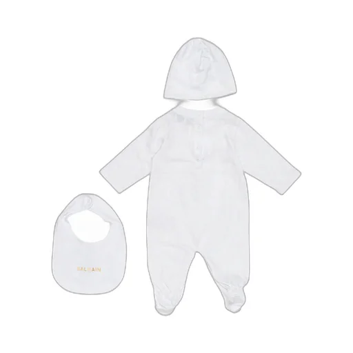 Logo-Print Cotton Babygrow Set