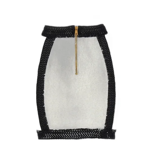 Button Embellished Tweed Mini Skirt