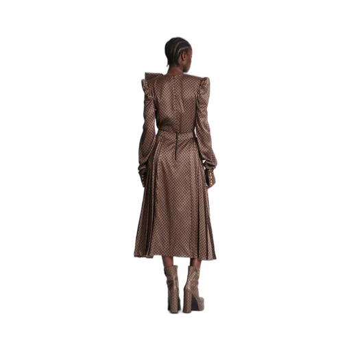 Mini Monogram Pleated Midi Skirt