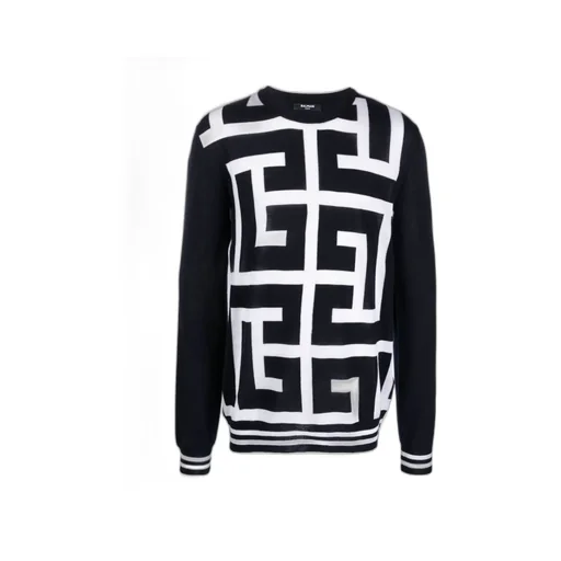 Monogram-Print Merino Wool Jumper