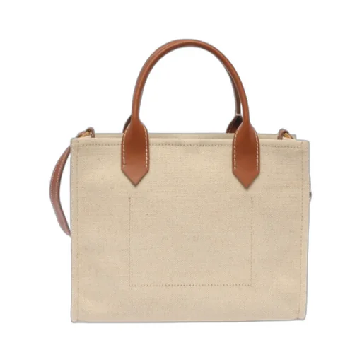 Logo Printed Top Handle Bag