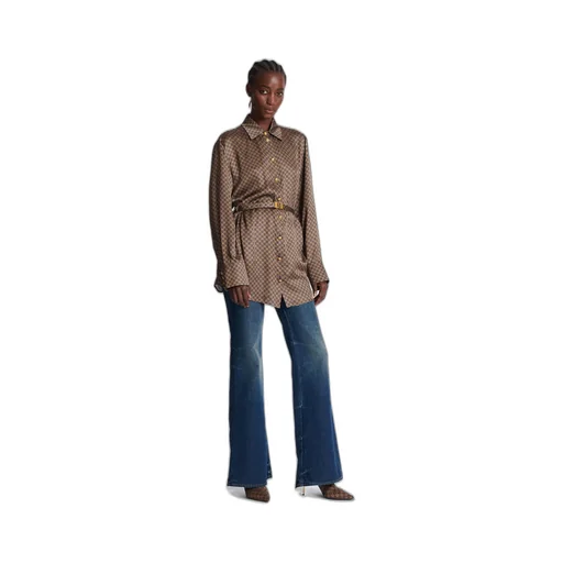 Mini Monogram Printed Satin Shirt