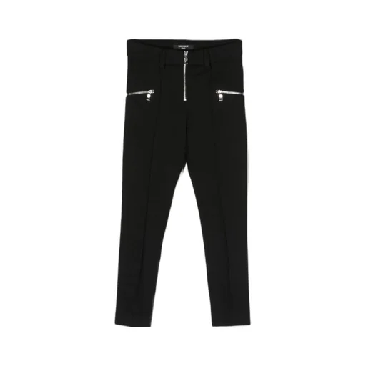Zip-Detailed Straight-Leg Trousers