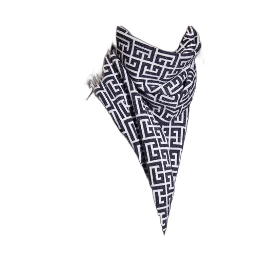 Monogram-Pattern Wool-Blend Scarf