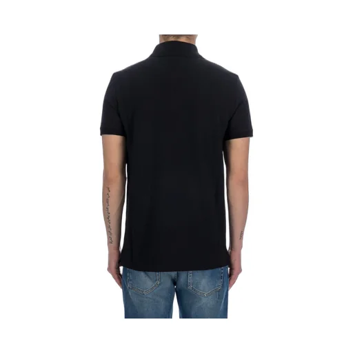 Monogram-Pattern Piqué Short-Sleeved Polo Shirt