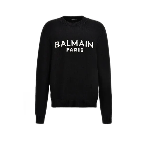 Logo Intarsia Knit Crewneck Jumper