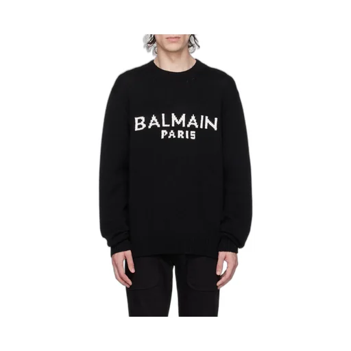 Logo Intarsia Knit Crewneck Jumper