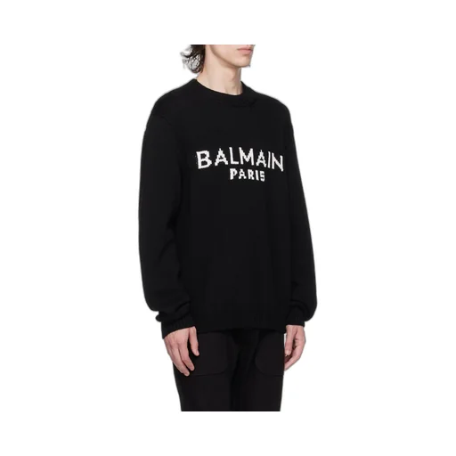 Logo Intarsia Knit Crewneck Jumper