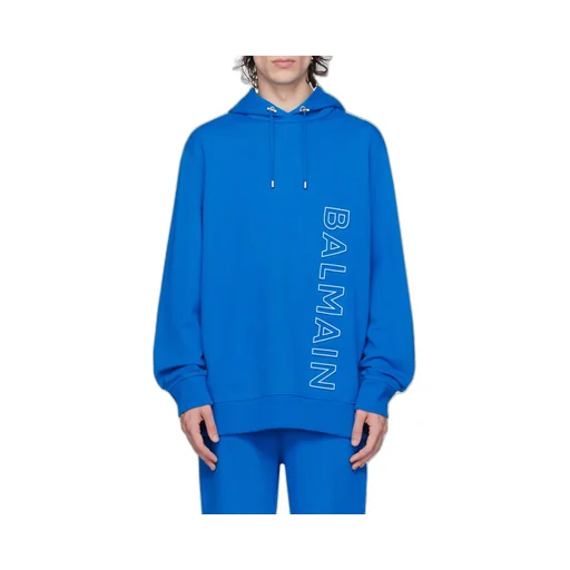 Embossed Balmain Hooded Sweatshirt