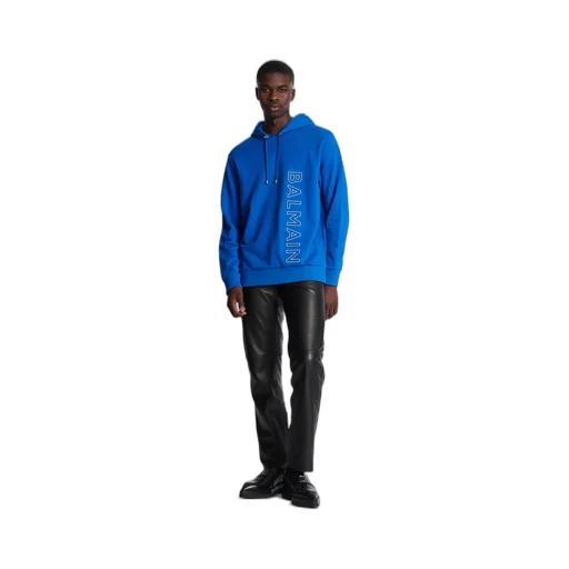 Embossed Balmain Hooded Sweatshirt