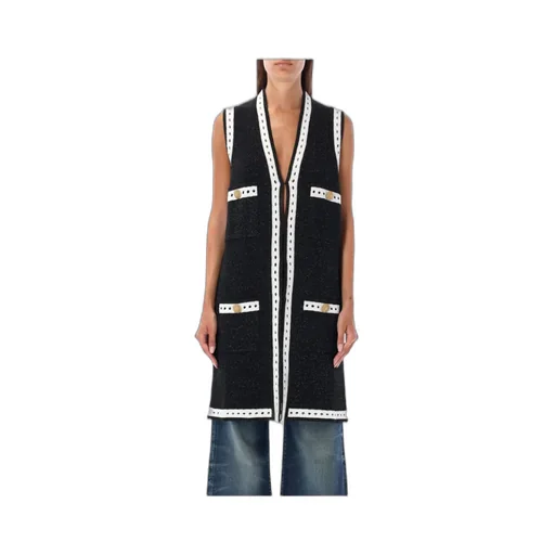 Sleeveless Long Knit Cardigan