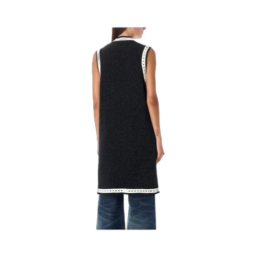 Sleeveless Long Knit Cardigan