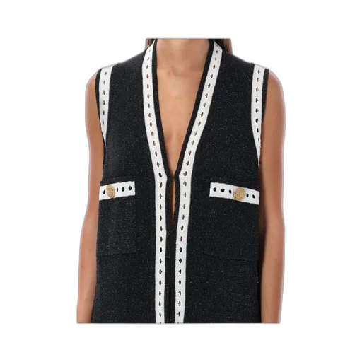 Sleeveless Long Knit Cardigan