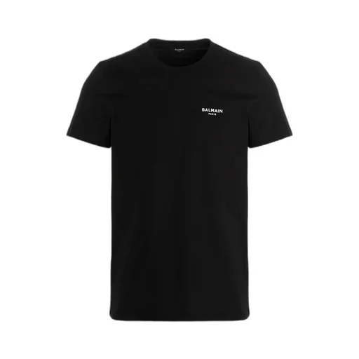 Flocked Logo Crewneck T-Shirt