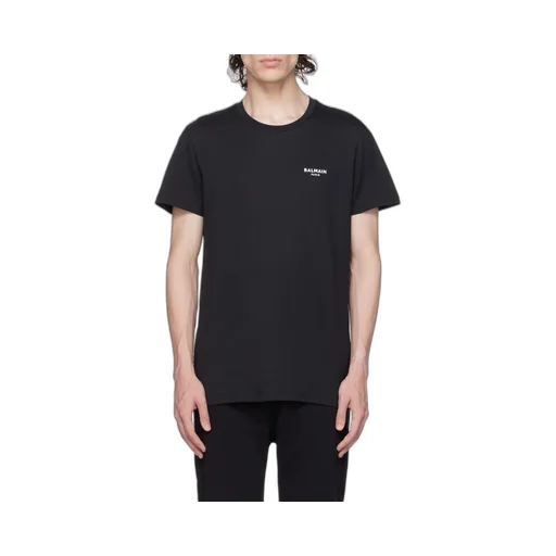 Flocked Logo Crewneck T-Shirt