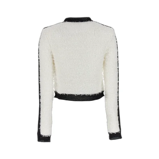 Buttoned Cropped Tweed Jacket