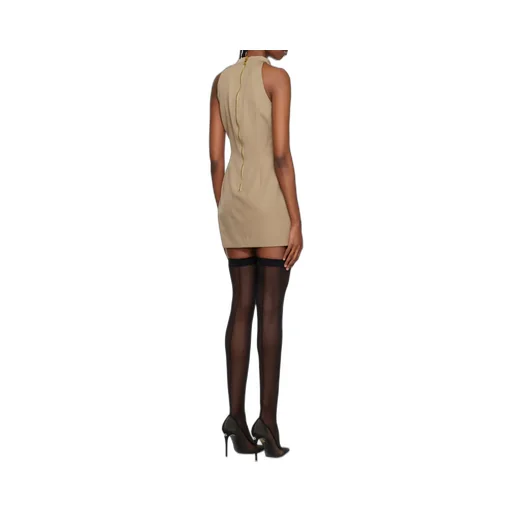 V-Neck Draped Mini Dress