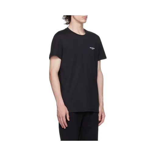 Flocked Logo Crewneck T-Shirt