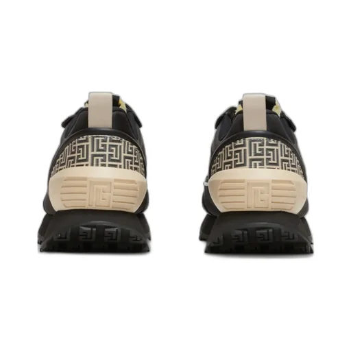 Racer Monogrammed Nylon And Leather Trainers