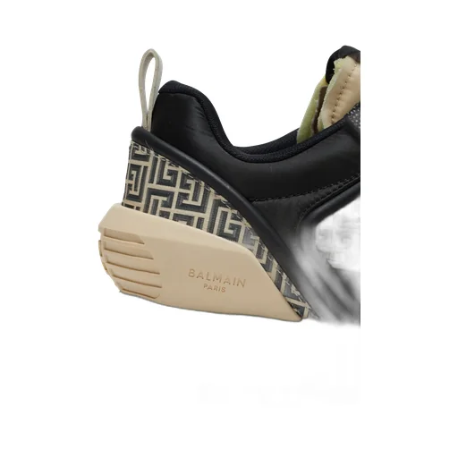 Racer Monogrammed Nylon And Leather Trainers
