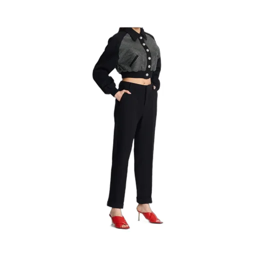 High-Rise Tapered Trousers