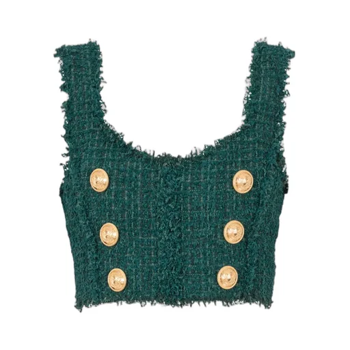 Tweed Crop Top