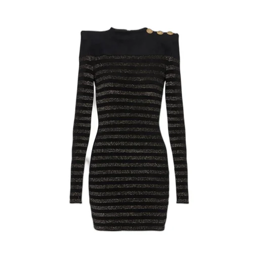 Striped Lurex Jersey Dress