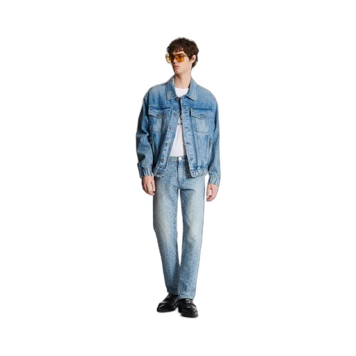 70S Buttoned Long-Sleeve Denim Jacket
