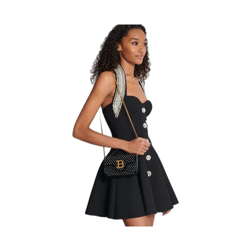 B-Buzz Mini Velvet And Crystal Bag