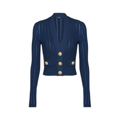 Cropped Knit Cardigan