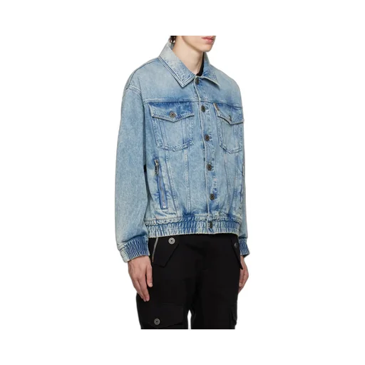 70S Buttoned Long-Sleeve Denim Jacket