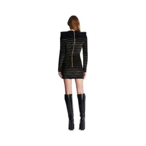Striped Lurex Jersey Dress