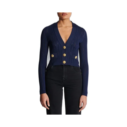 Cropped Knit Cardigan