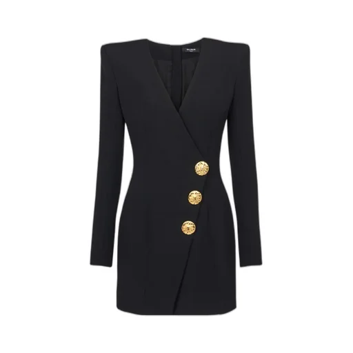 Wrap Dress With Decorative Buttons