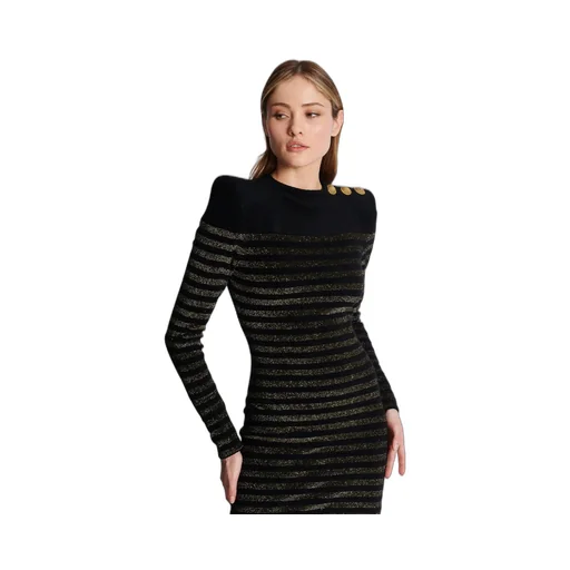 Striped Lurex Jersey Dress