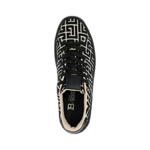 Monogrammed Lace-Up Sneakers