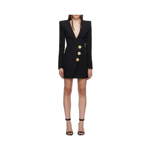 Wrap Dress With Decorative Buttons