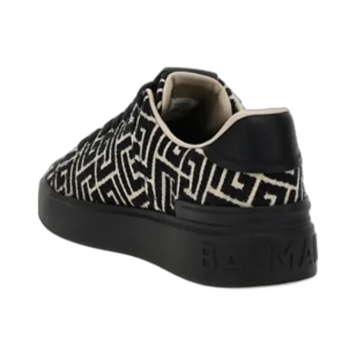 Monogrammed Lace-Up Sneakers