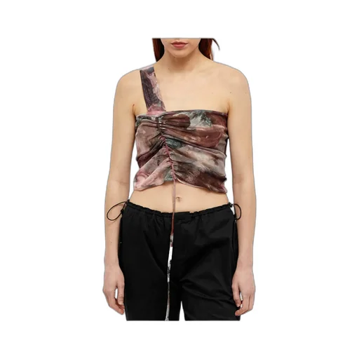 One-Shoulder Pattern Vest