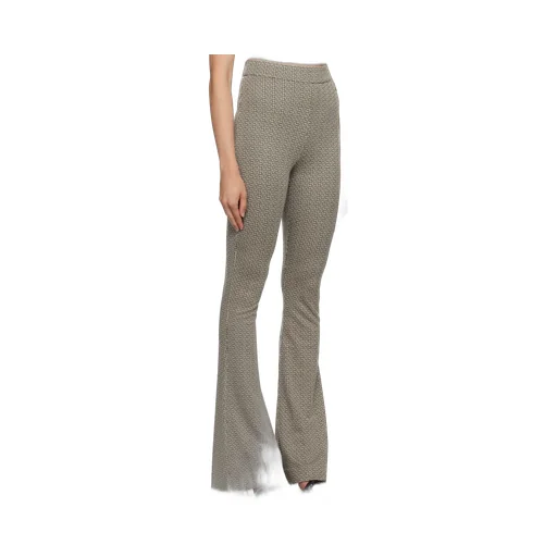 Flared Monogrammed Jacquard Trousers