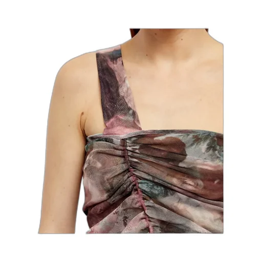 One-Shoulder Pattern Vest