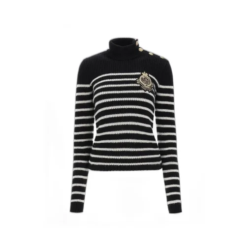 Logo Patch Striped Jumper