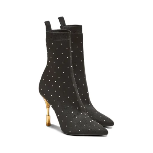Moneta Embellished Heeled Ankle Boots